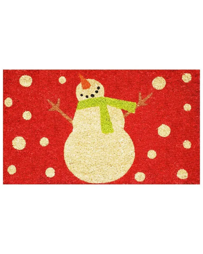 Holiday Snowman Tufted Doormat - Natural image