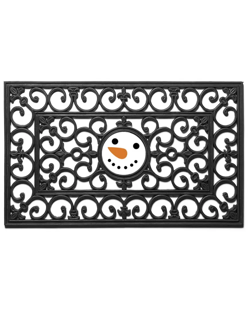 Jolly Snowman Doormat - Beige, Rubber image