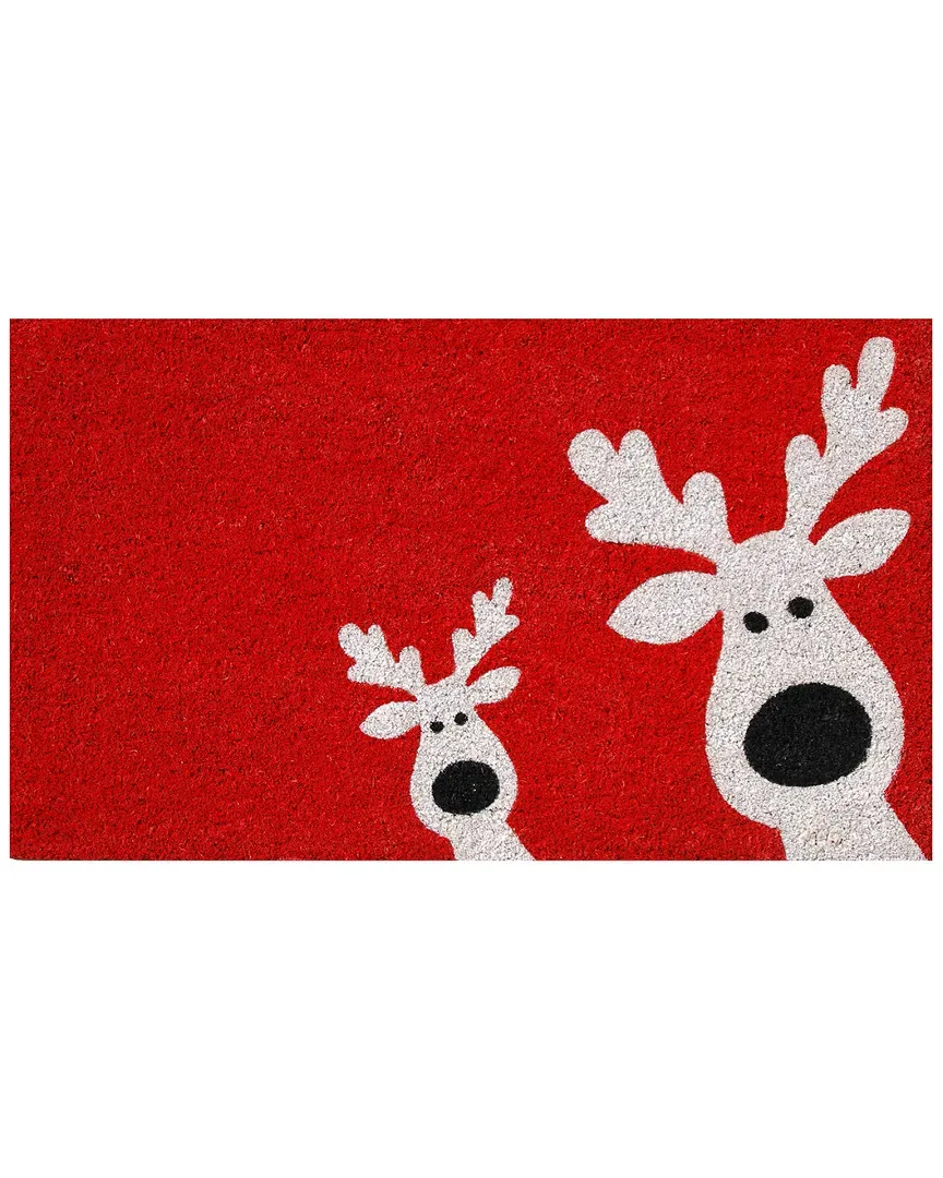 Peeking Reindeer Doormat - Natural, Coir image