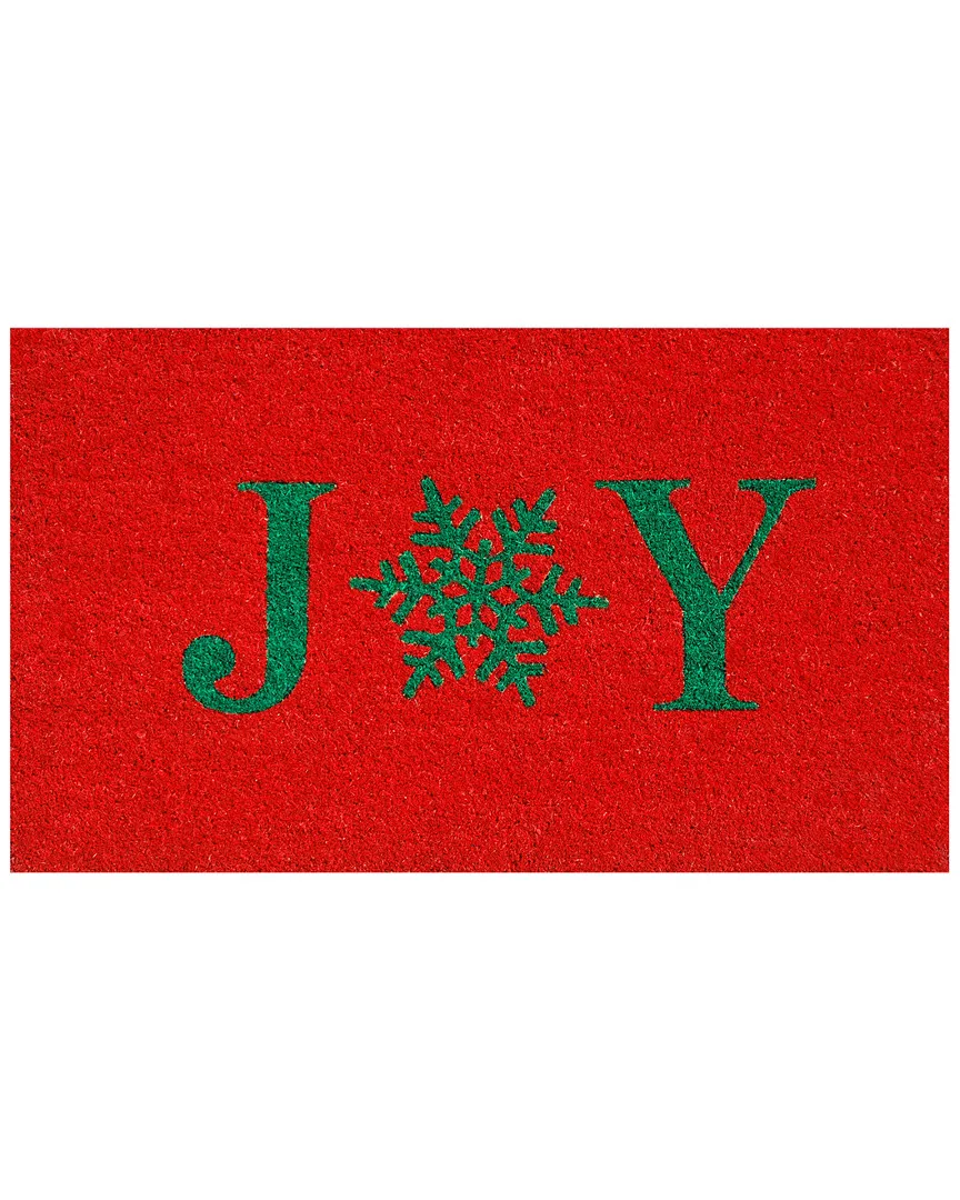 Snowflake Joy Doormat - Natural, Coir