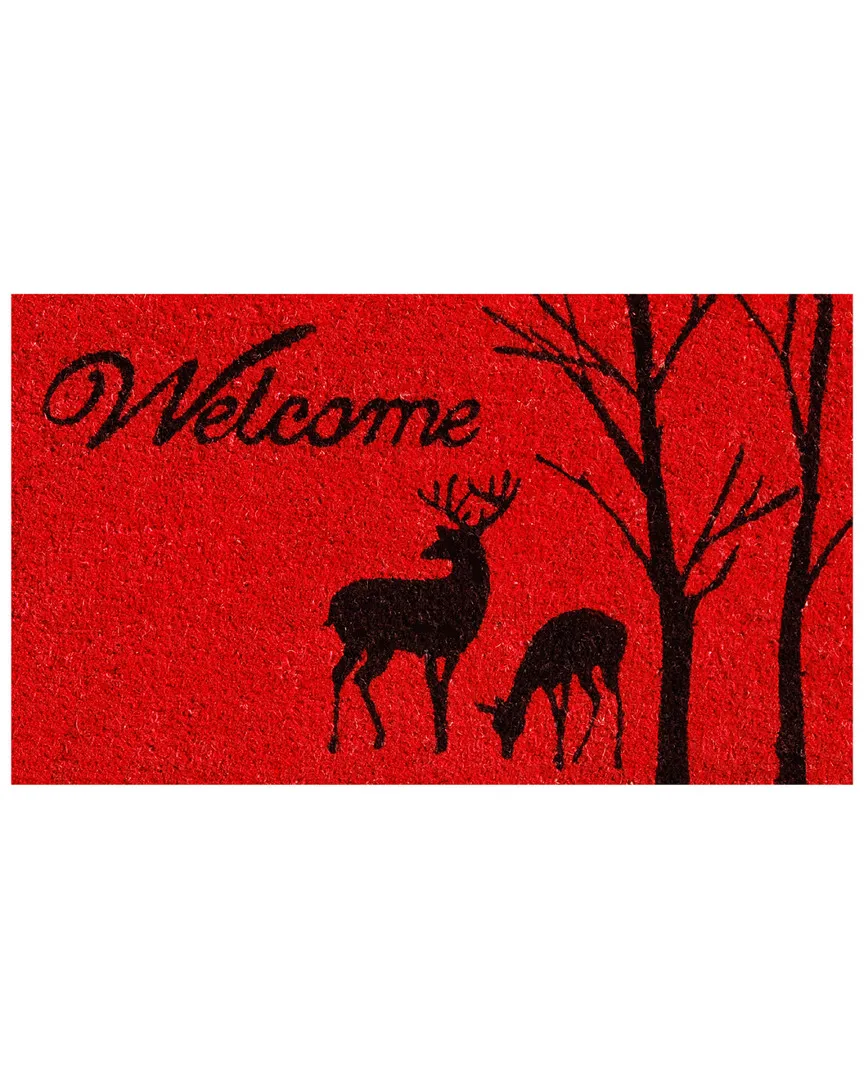 Winter Welcome Doormat - Natural, Coir