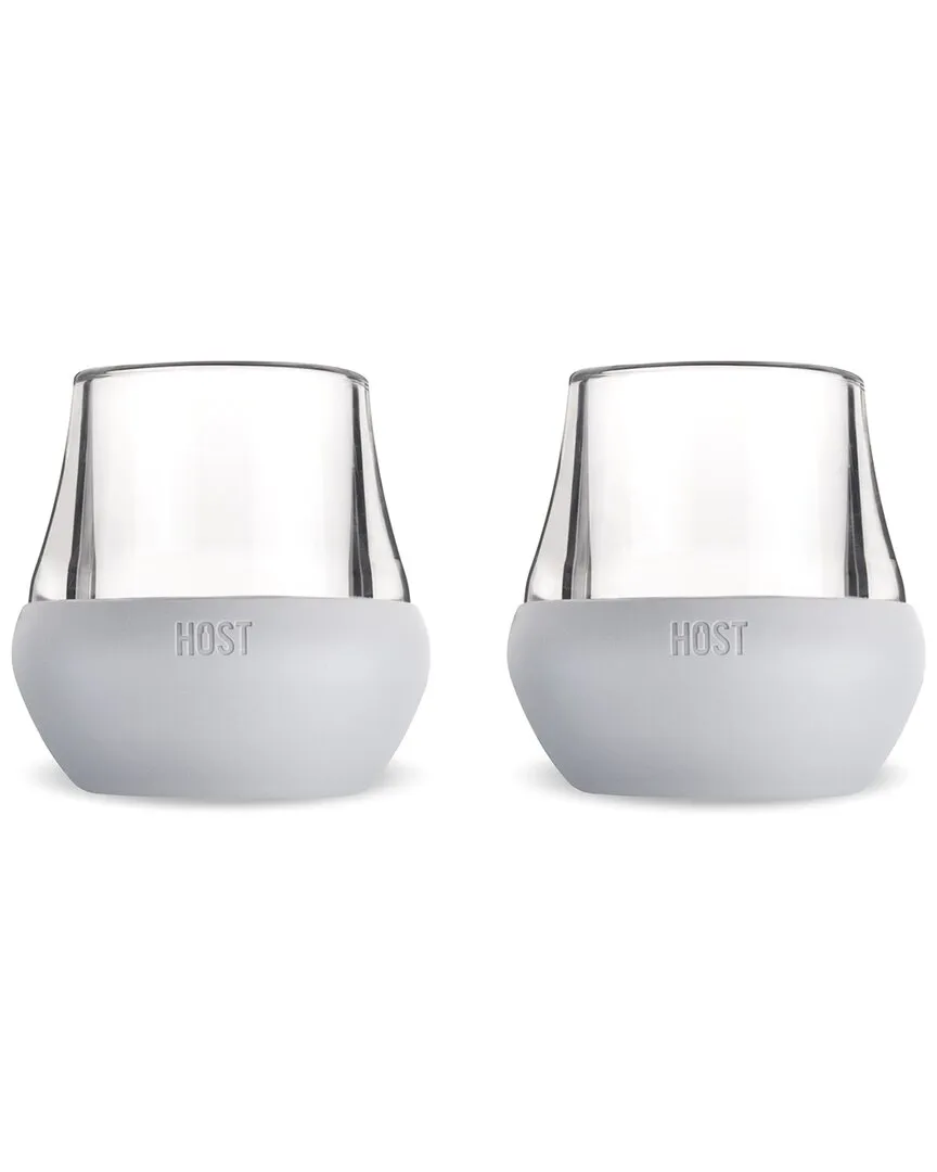 Glass Freeze Set of 2 Tasting Glasses - Grey image