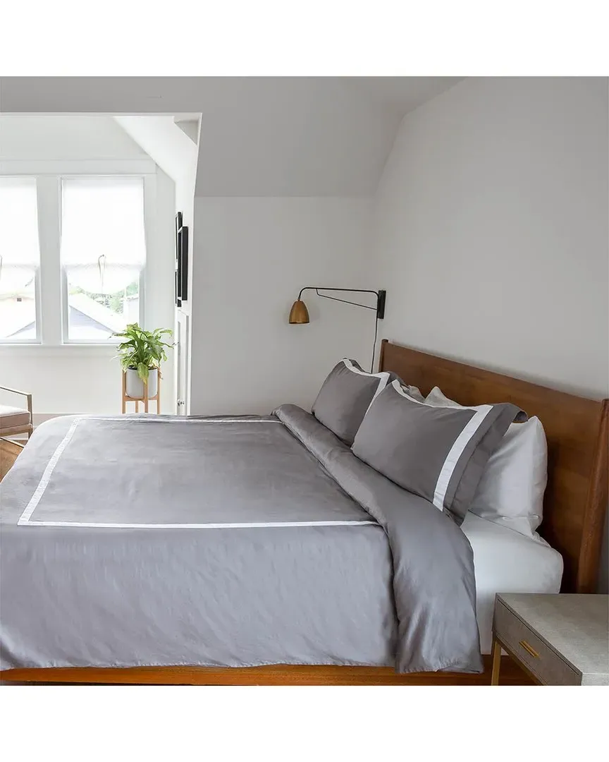 Balzac King Size Duvet Set - Grey, Cotton image