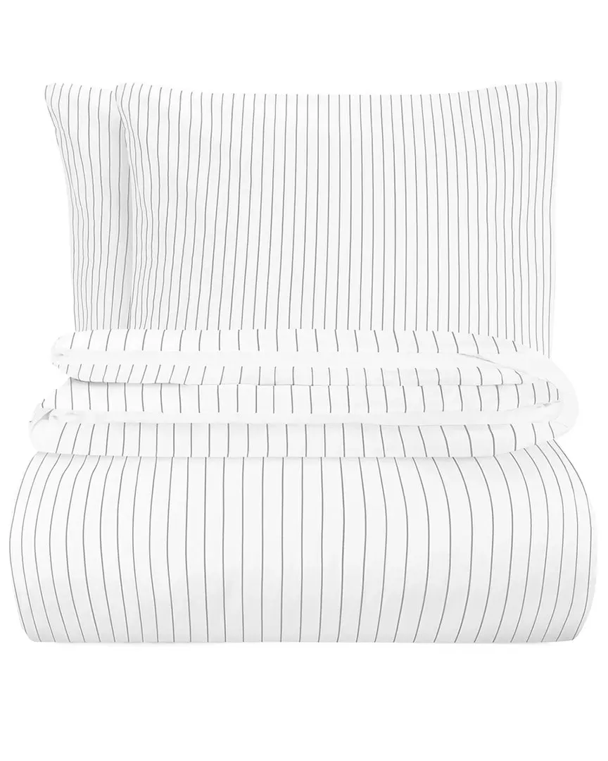 Cannes 500TC Cotton Sateen Duvet Set - Silver