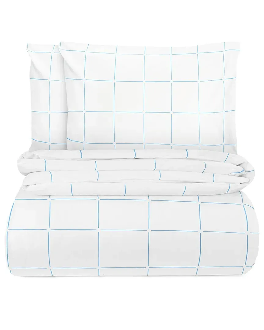 Menton 500TC Cotton Sateen Duvet Set - Blue image