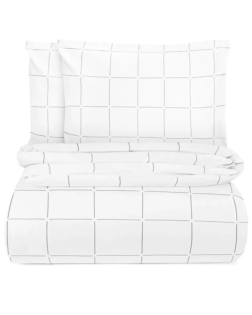 Menton 500TC Cotton Sateen Duvet Set - Silver