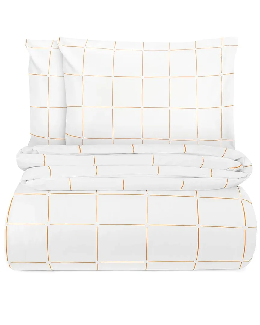 Menton 500TC Cotton Sateen Duvet Set - Tangerine