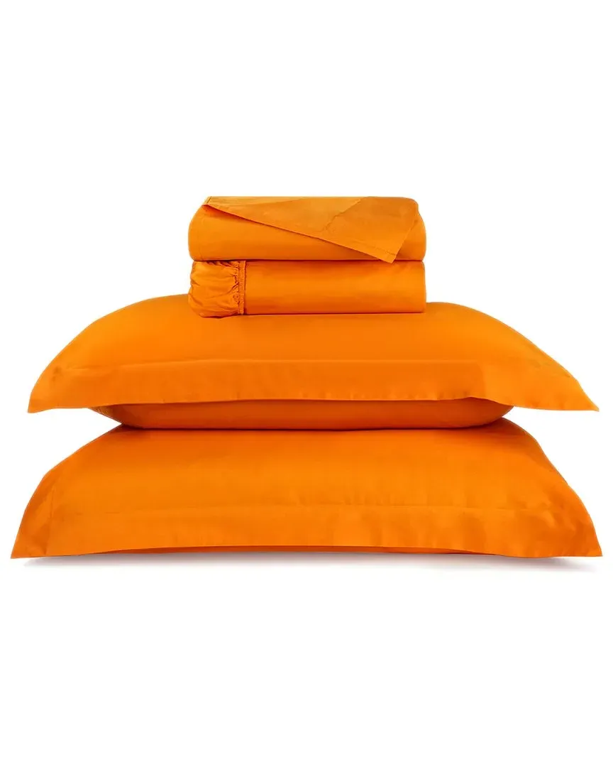 Vendee 500TC Cotton Sateen Sheet Set - Tangerine image