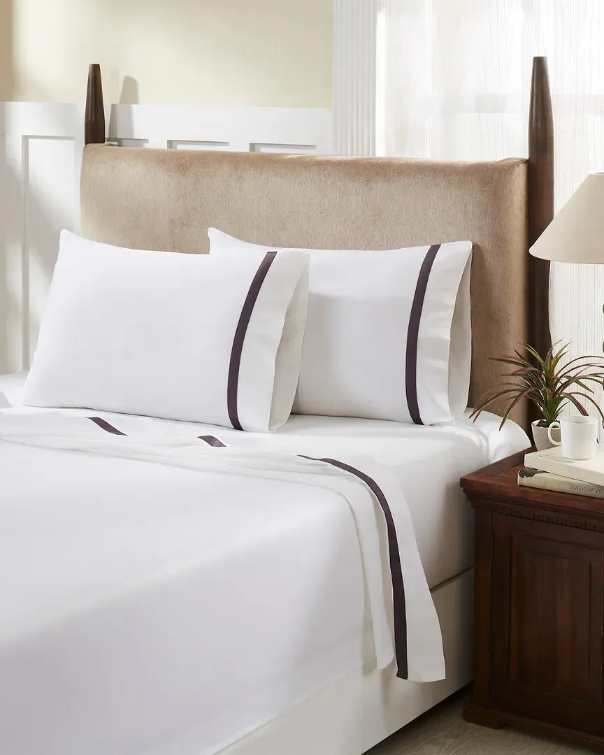 500 Thread Count Tonal Sateen 4pc Sheet Set - Purple