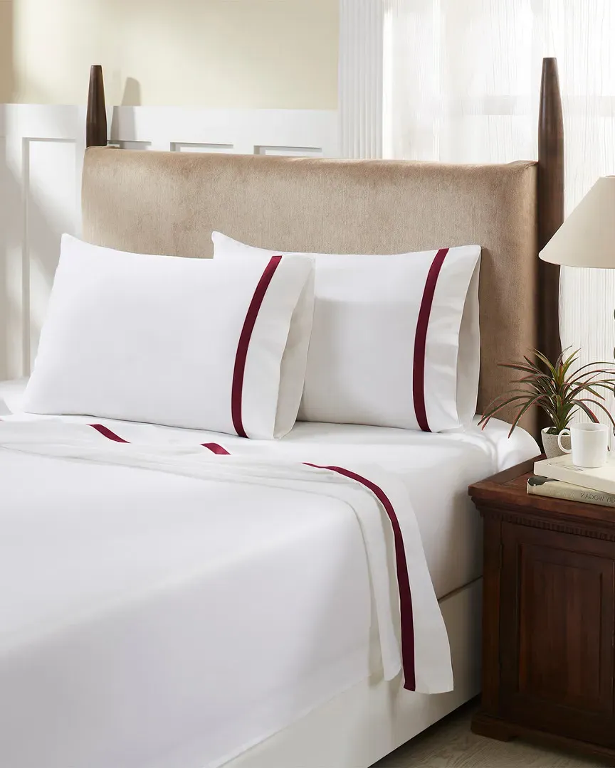 500 Thread Count Tonal Sateen 4pc Sheet Set - Ruby