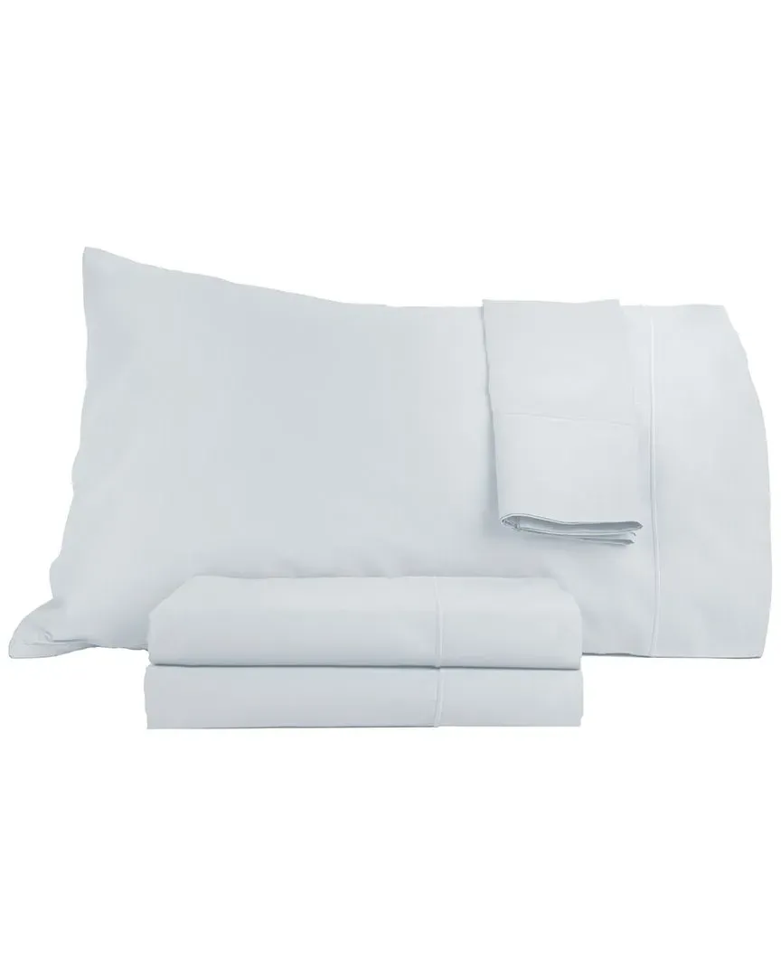 700 Thread Count Queen Size Sateen Sheet Set - Blue, Cotton