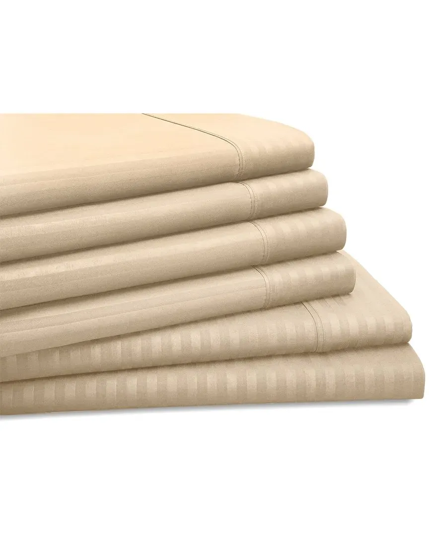 Dobby Stripe Sheet Set - Ivory, Microfiber image