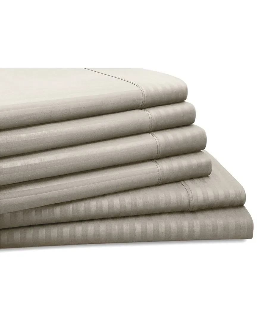 Dobby Stripe Sheet Set - Light Grey, Microfiber image