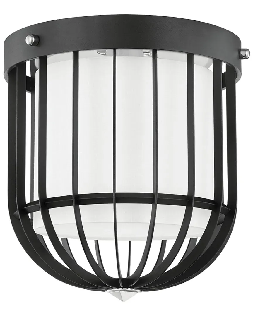 Becki Owens Landon Flush Mount - Polished Nickel, Steel image