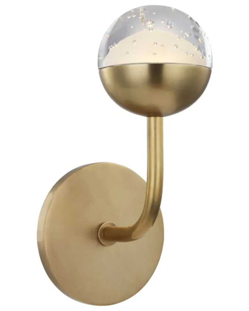 Boca Bath & Vanity Light - Aged Brass, Clear Glass image