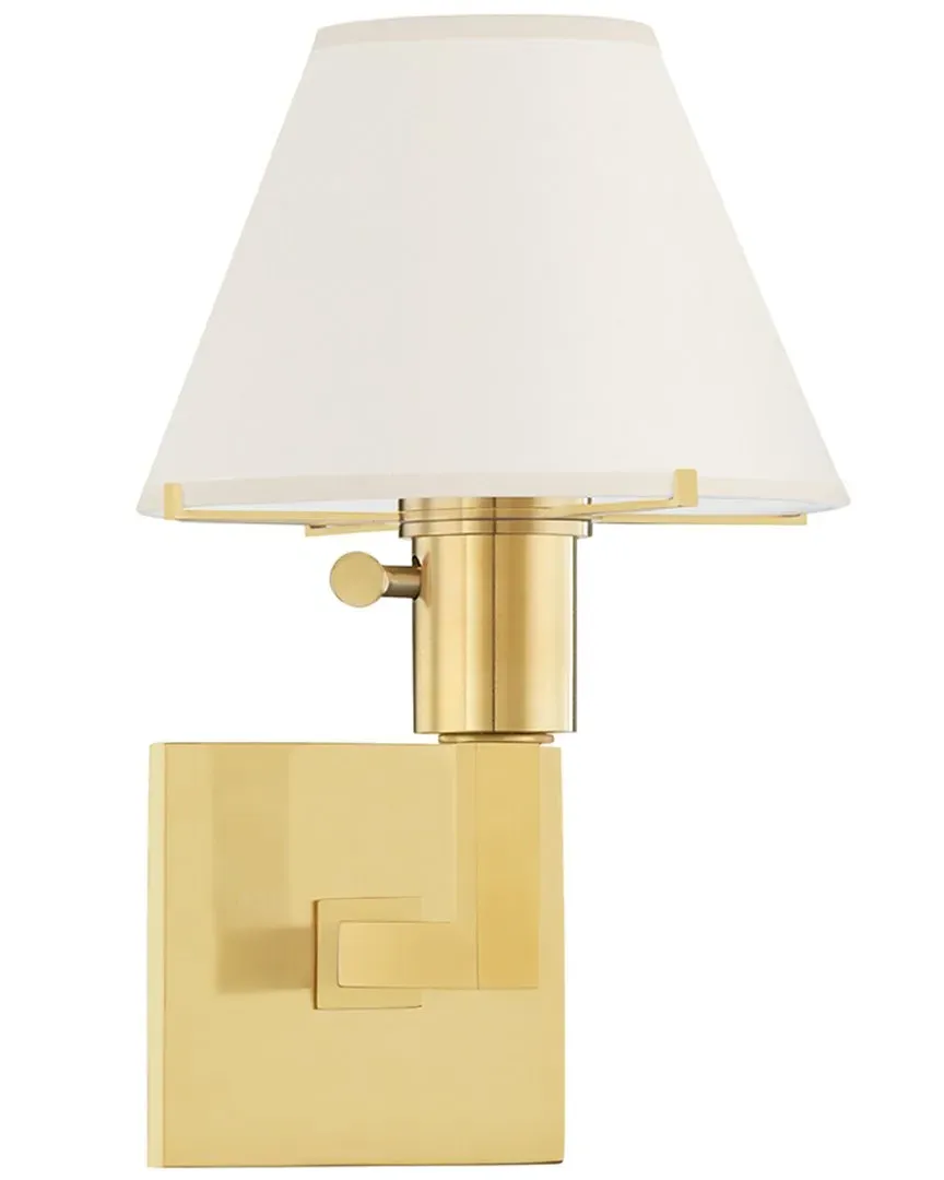Mark D. Sikes Leeds Wall Sconce - Aged Brass, Steel image