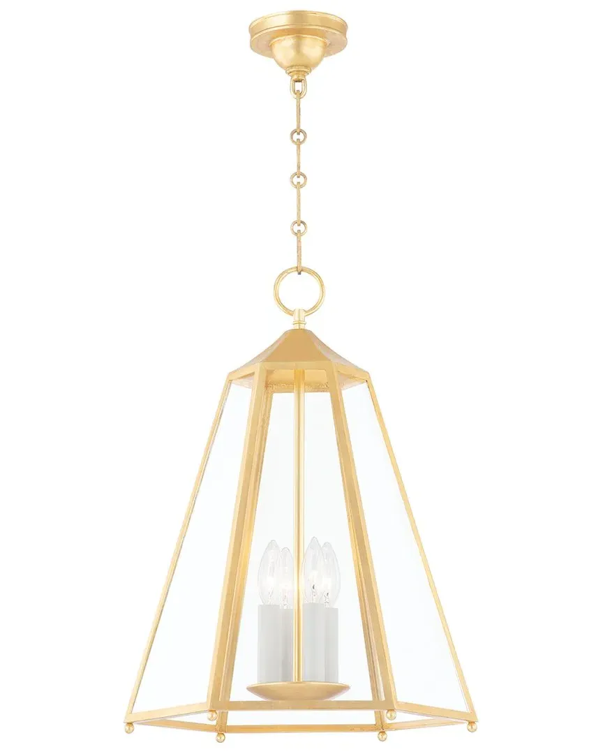 Mark D. Sikes Nottingham Pendant Lantern - Gold Leaf, Steel
