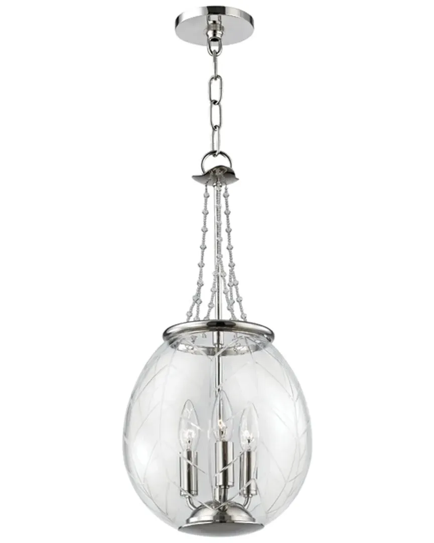 Pierce Pendant Light - Polished Nickel, Clear Glass image