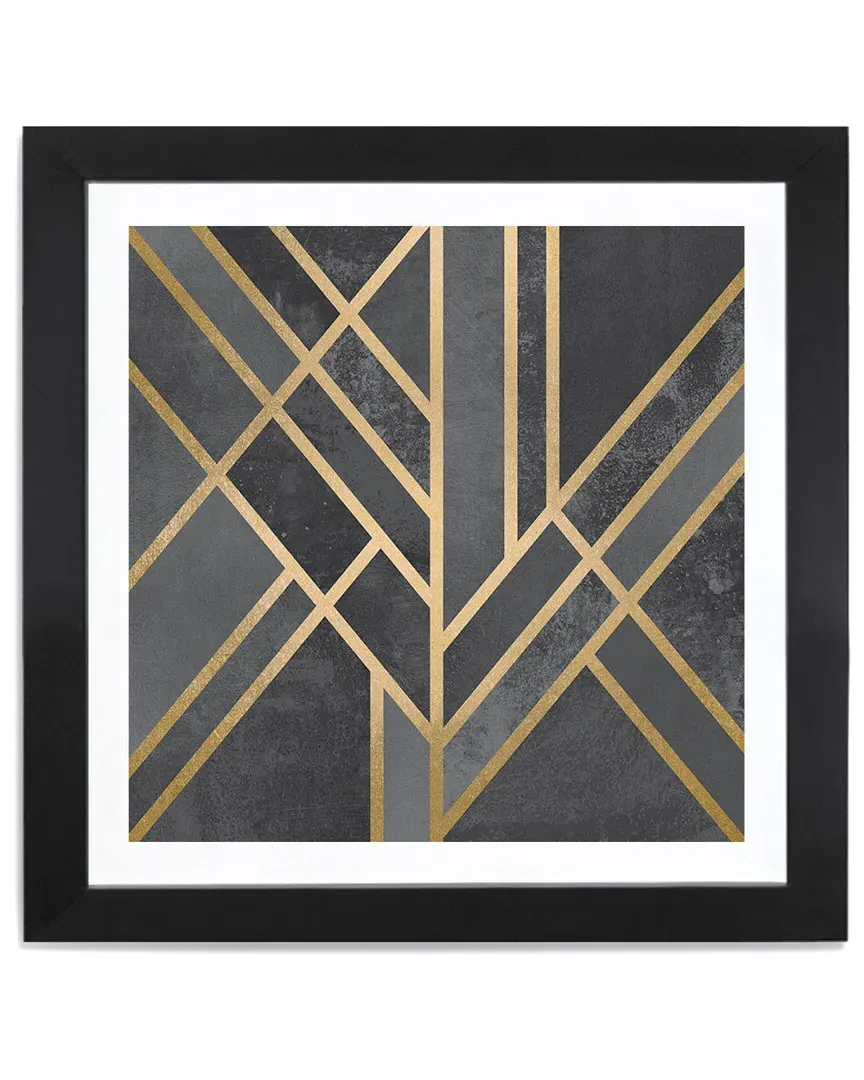 Art Deco Geometry I by Elisabeth Fredriksson Framed Print - Black image