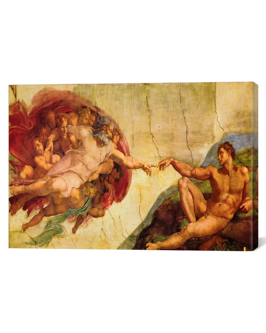 Creation Of Adam Canvas Print by Michelangelo Reproduction image