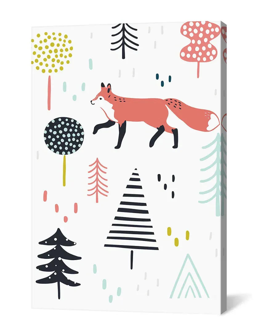 Fox Forest I Canvas Artwork by Victoria Borges image