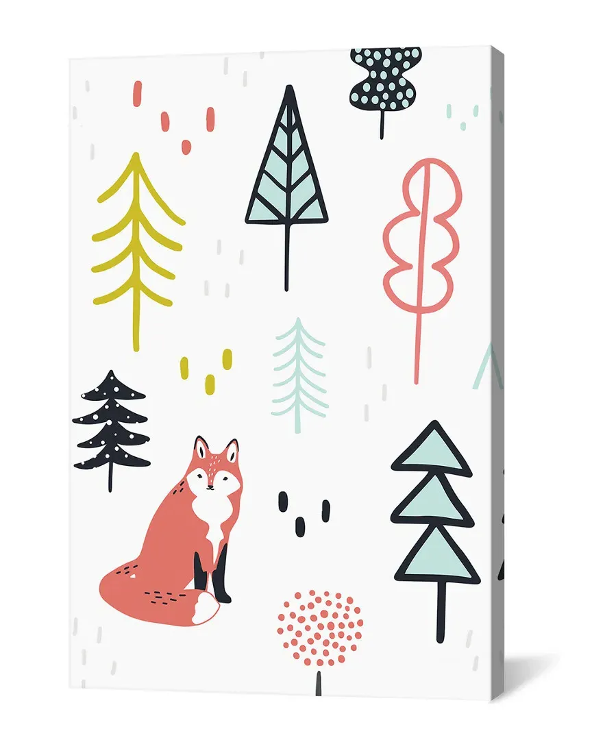 Fox Forest II Canvas Artwork by Victoria Borges