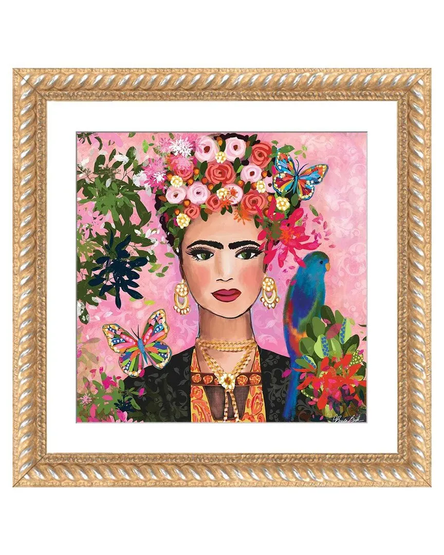 Frida in Her Garden Wall Art - Hardwood Frame image