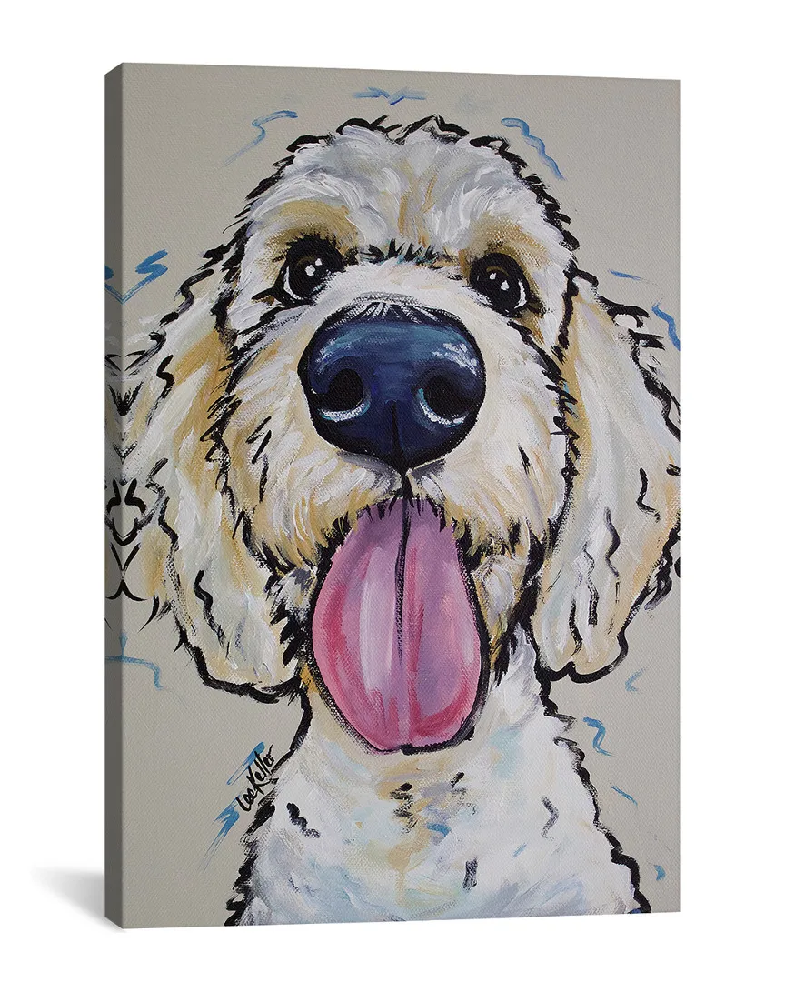Goldendoodle Murphy Whimsical Canvas Artwork by Hippie Hound image