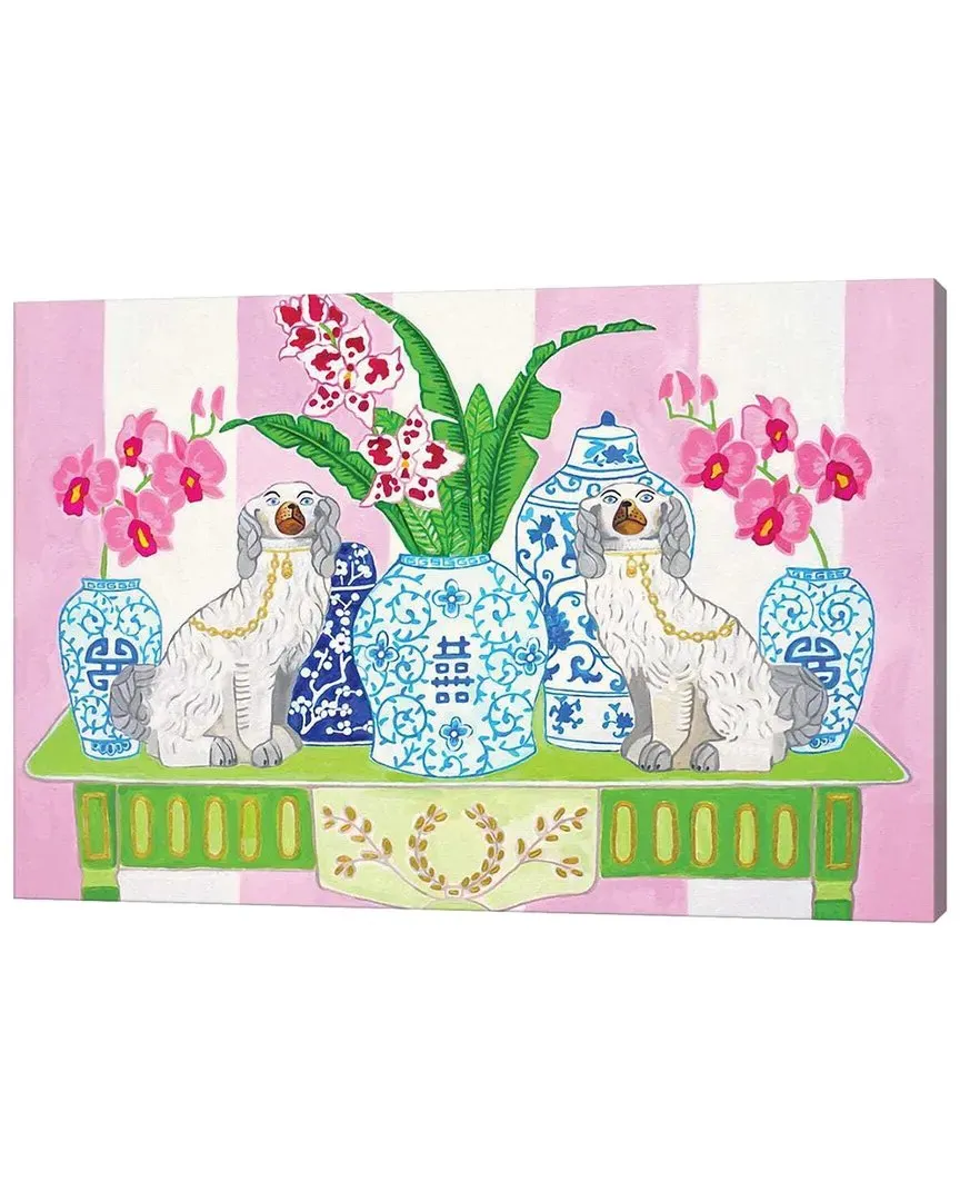 Green Orchid Boutique Staffordshire Dogs Wall Art - Canvas image