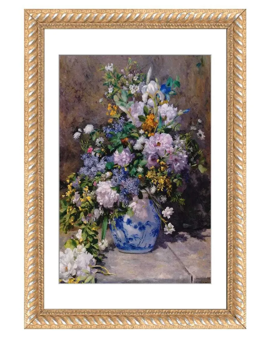 Spring Bouque by Pierre-Auguste Renoir Wall Art - Hardwood