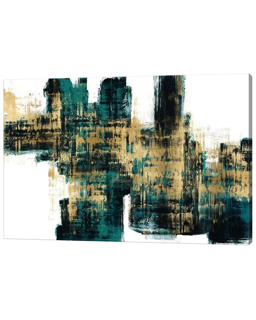 Vibrant Gold on Teal by Alex Wise Wall Art image