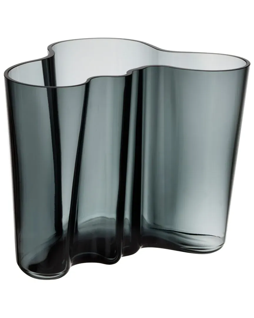 Aalto 6.25in Vase - Dark Grey, Mouth Blown Glass image