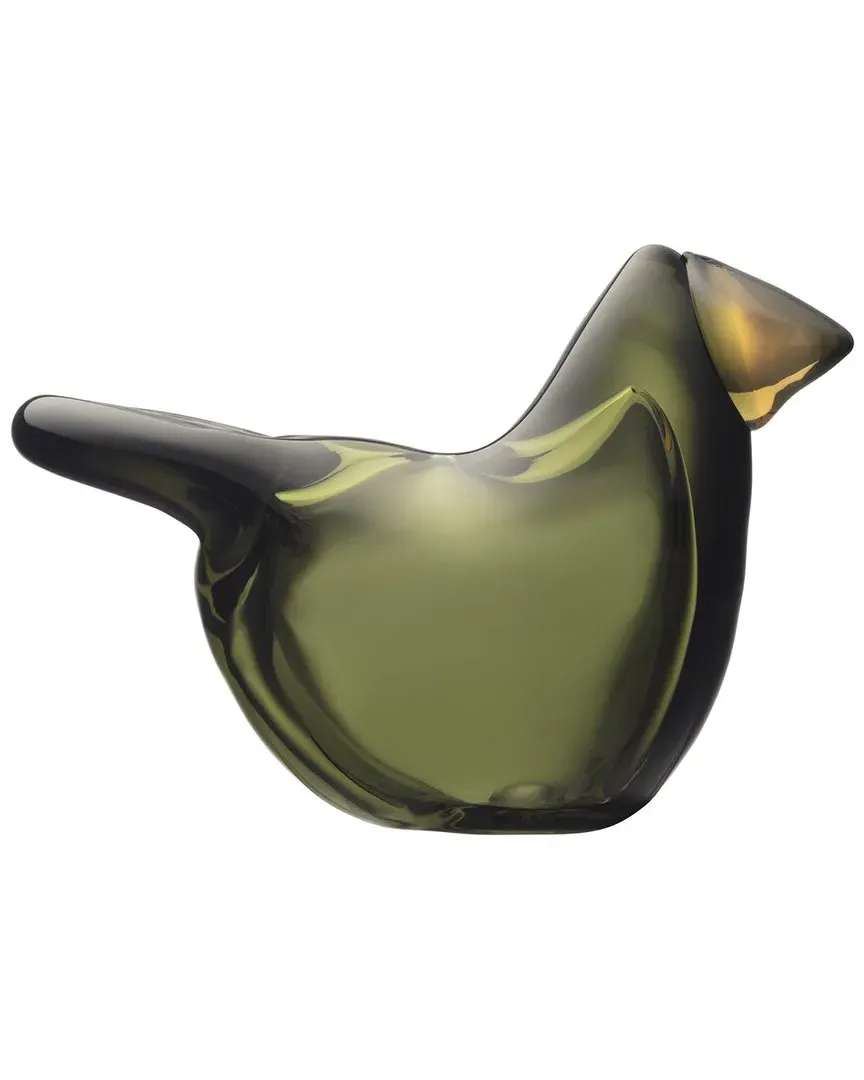 Birds By T. Flycatcher Glass Figurine - Green image