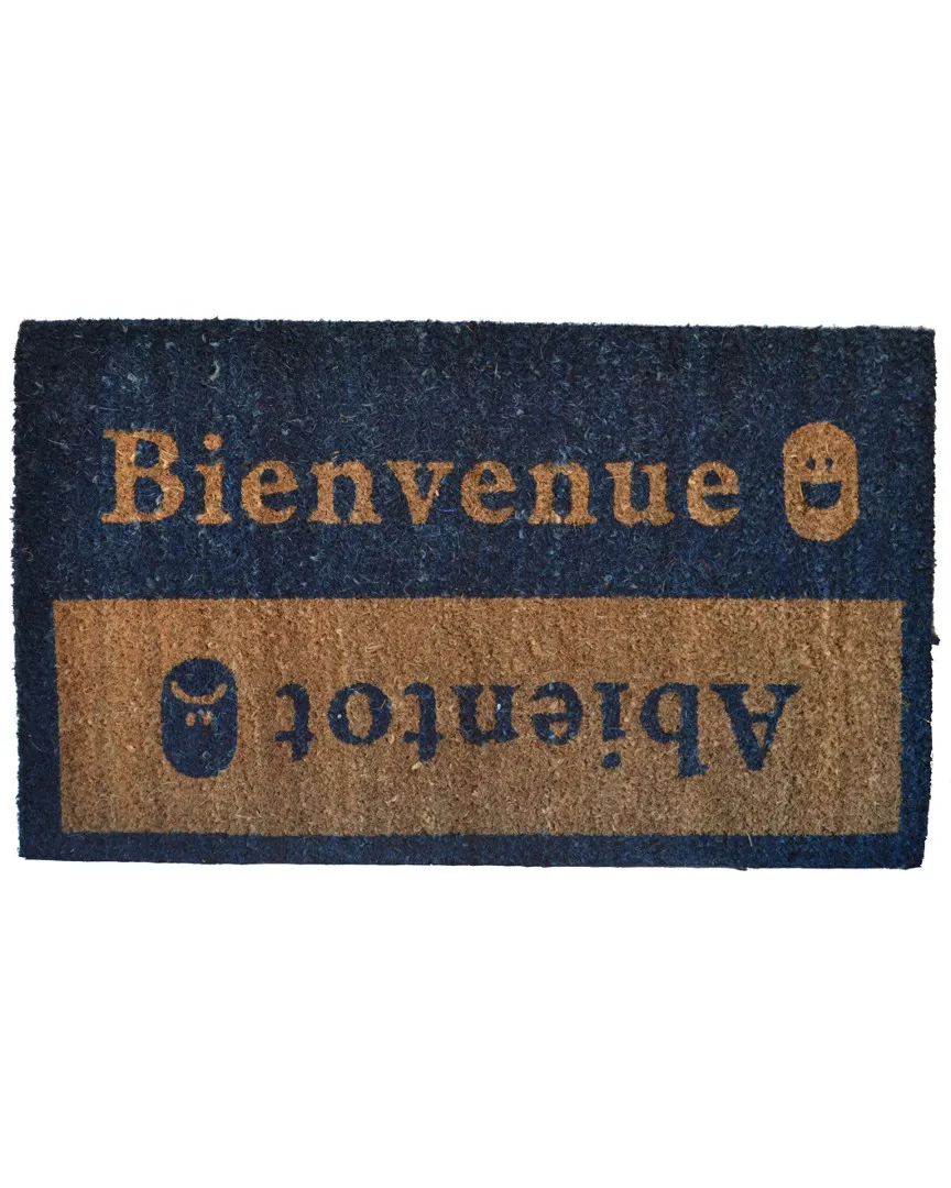 Bienvenue-Abientot Doormat - Brown, Coir image