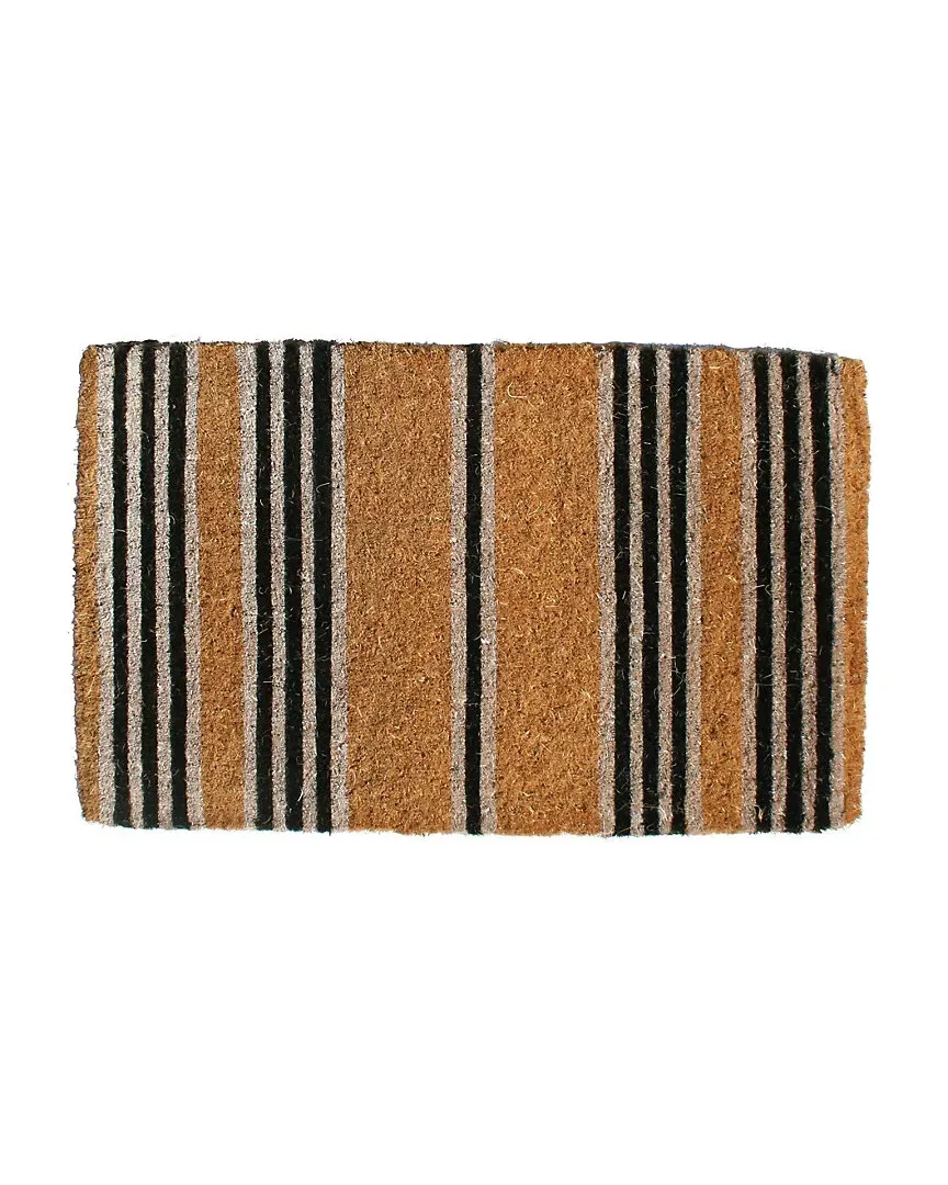 Black Stripes Doormat - Brown, Coir