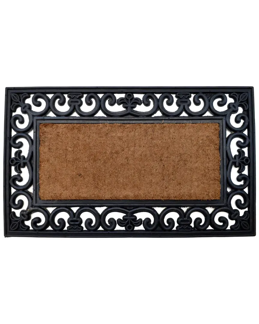 Courtney Rectangle Doormat - Brown Black, Coir