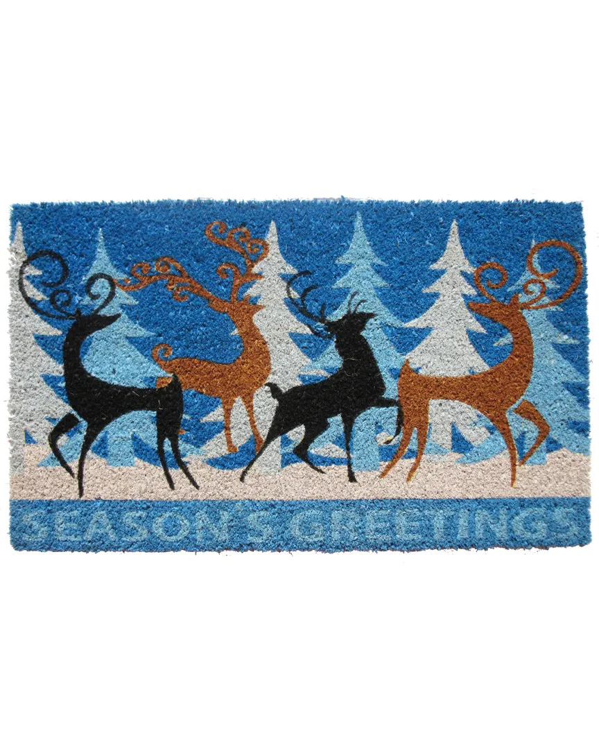 Deer Family Doormat - Brown, Coir