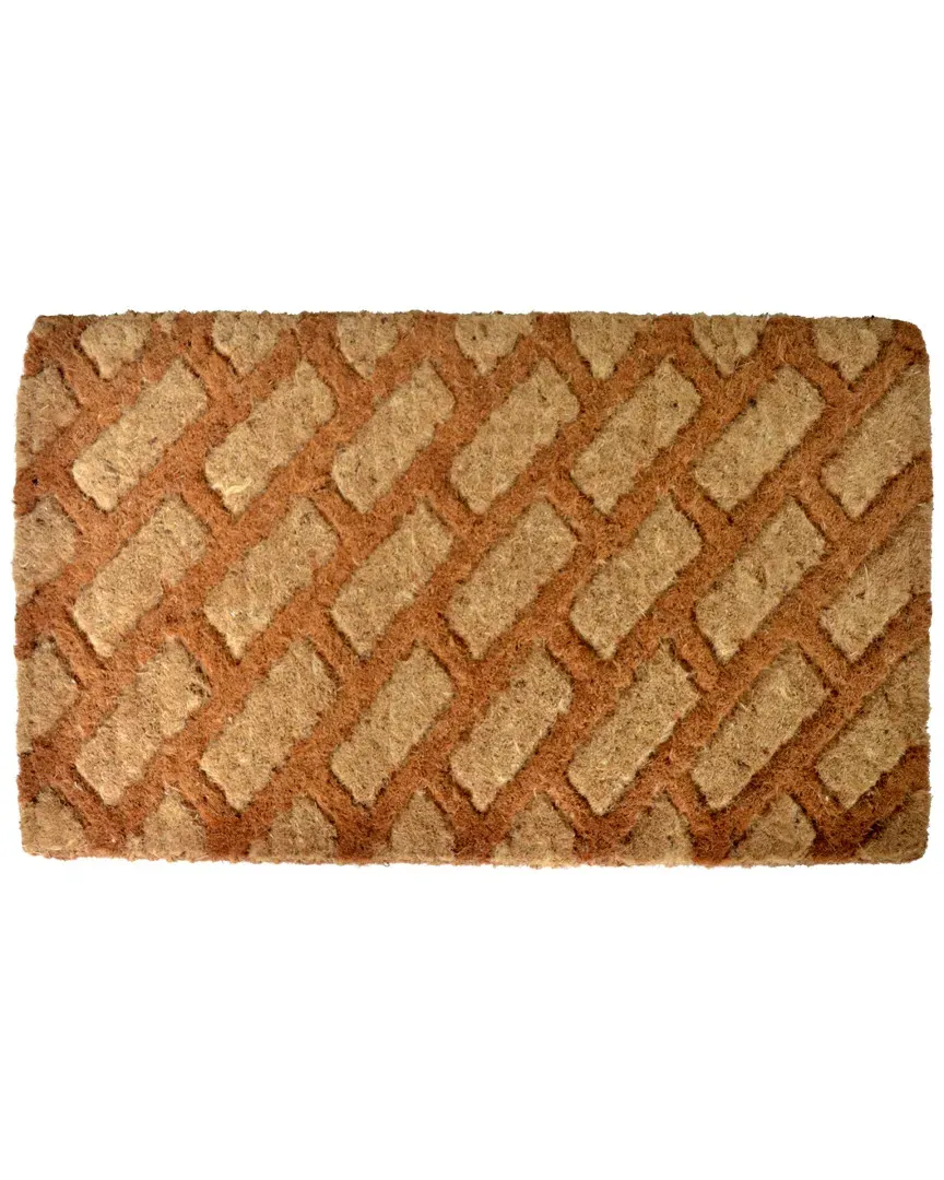 Diagonal Bricks Doormat - Brown, Coir