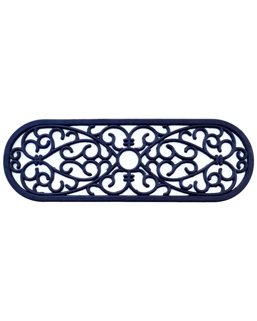 Elliptical Curl Doormat - Black, Rubber image
