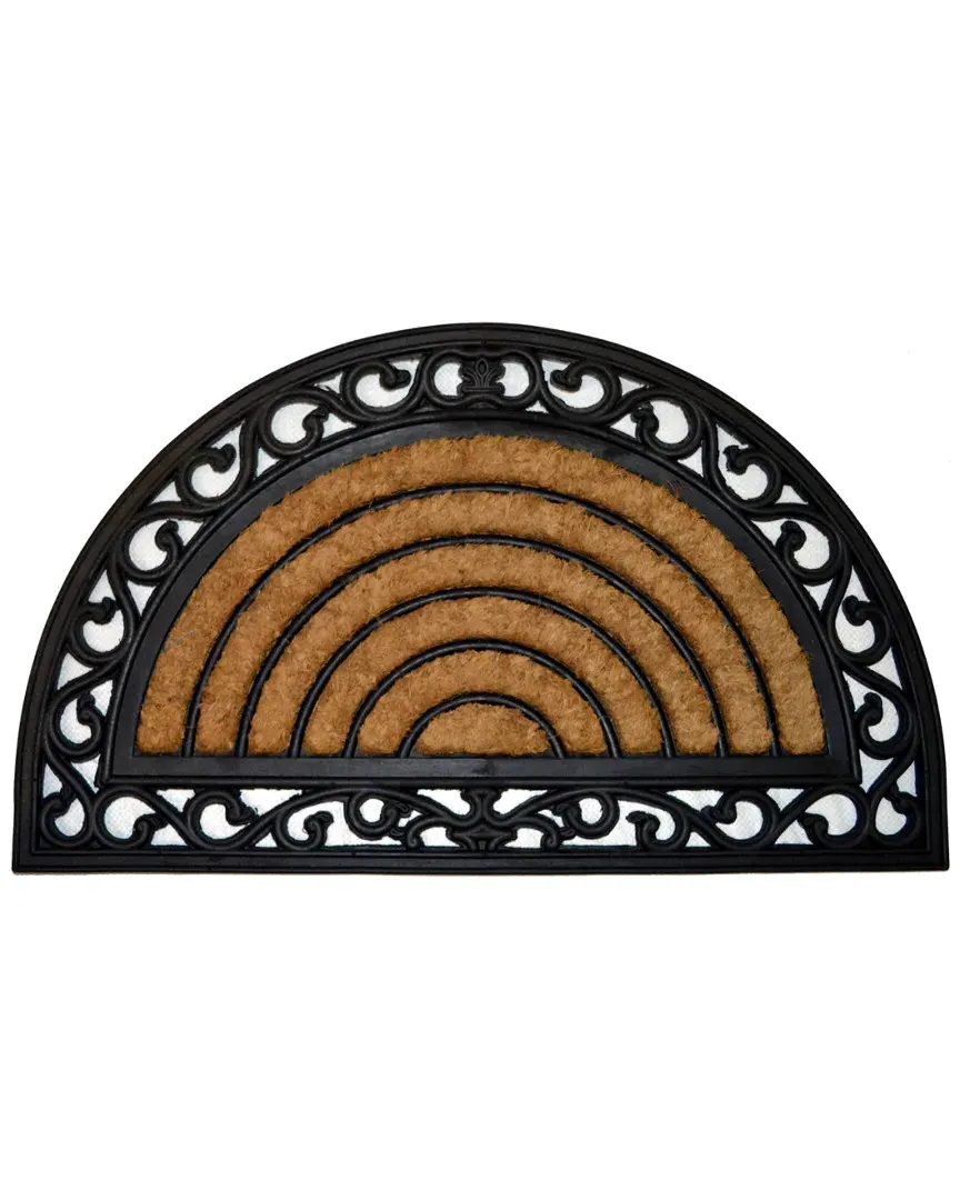 Grill Half Round Doormat - Brown, Coir image