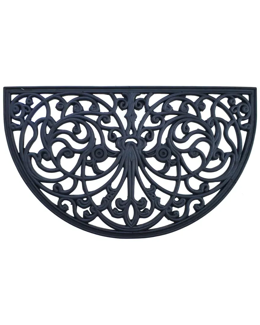 Half Round Doormat - Black, Rubber
