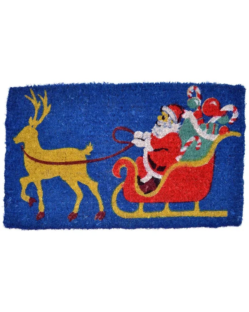 Santa Claus Doormat - Multicolor, Coir image