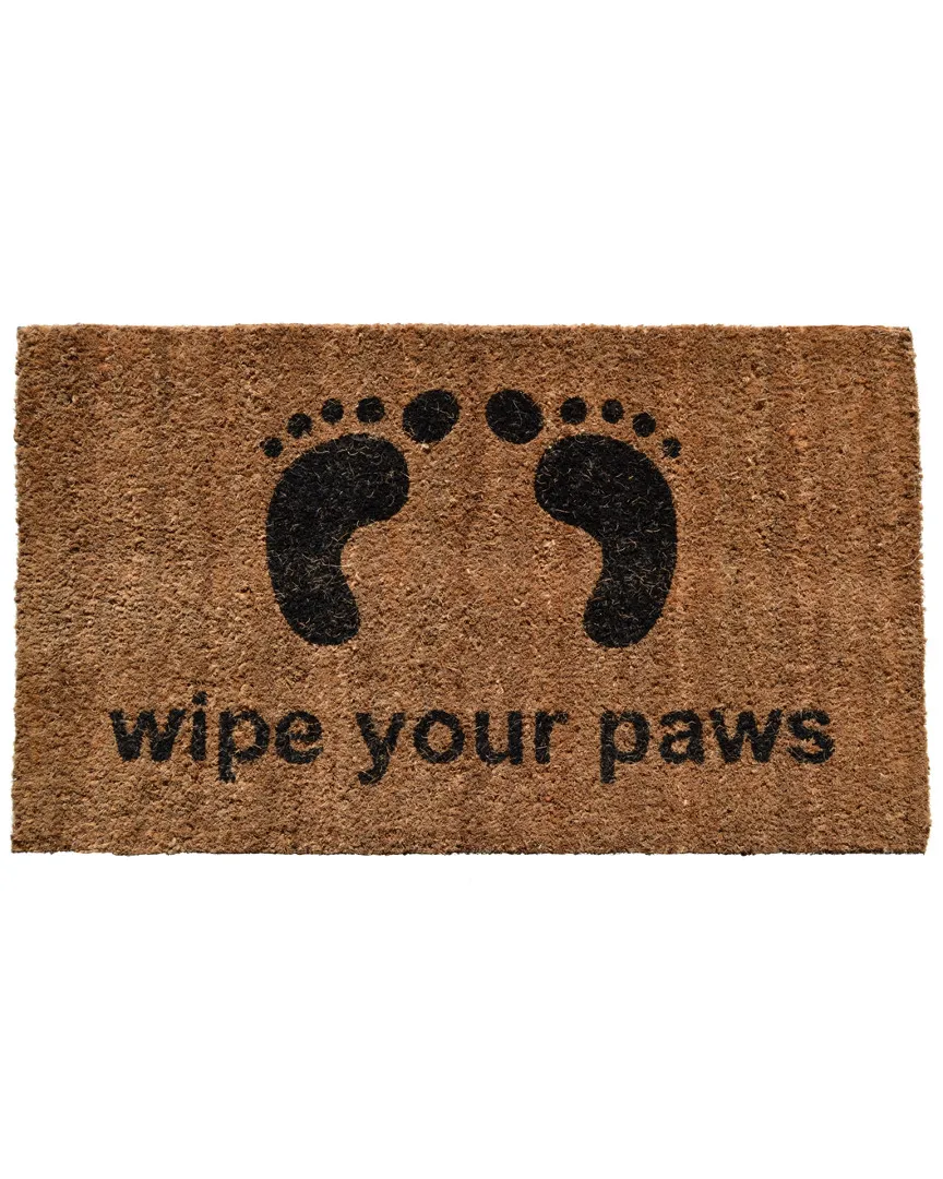 Wipe Your Paws Doormat - Brown, Coir image