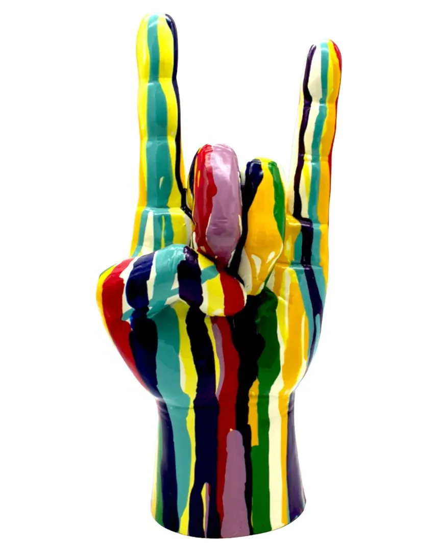 Plus Graffiti Jumbo Tabletop Rock On Hand - Multicolor, Resin