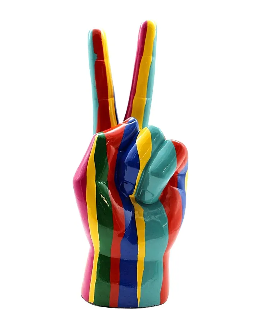 Plus Jumbo XXL Graffiti Peace Sign Tabletop Accent - Multicolor, Resin image
