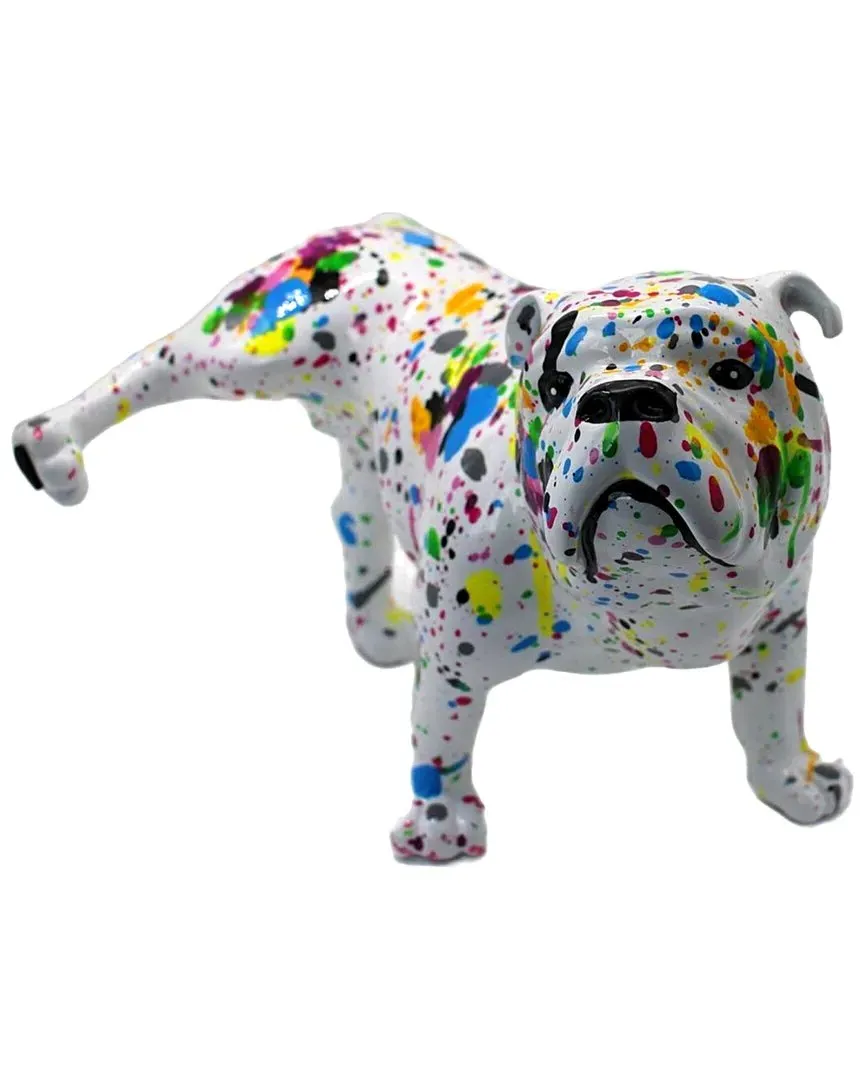 Plus Splatter French Bulldog with Leg Up - Multicolor, Resin image