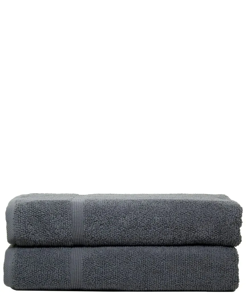 Collection Rice Effect Bath Sheets Set of 2 - Grey, Cotton