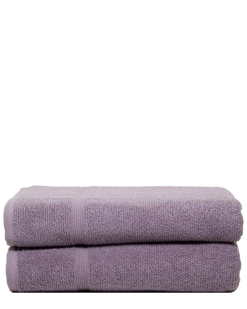 Collection Rice Effect Bath Sheets Set of 2 - Heather, Cotton
