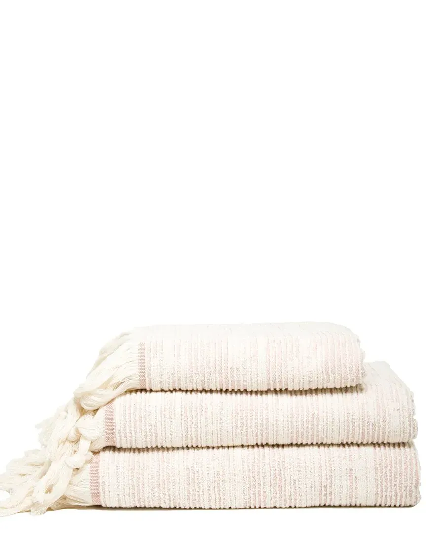 Maine 3-Piece Towel Set - Ecru, Cotton image