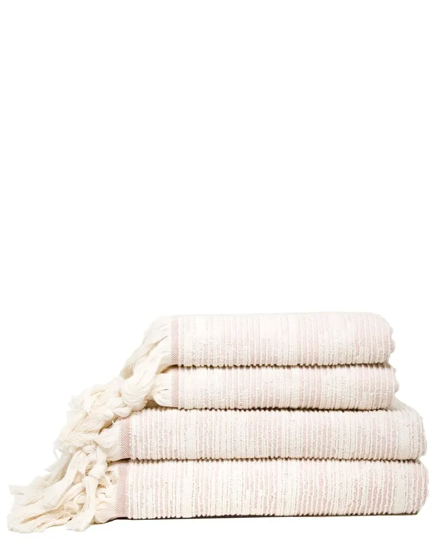 Maine 4pc Towel Set - Ecru, Cotton image